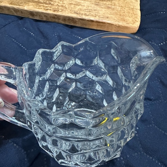 Vintage Creamer/Sugar Cut Glass-Vintage - Picture 12 of 13